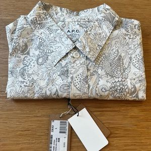 NWT APC x Liberty Ellie Short Sleeve Button Down, Large